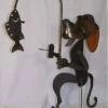 Dog Gone Fishing Garden Sulpture