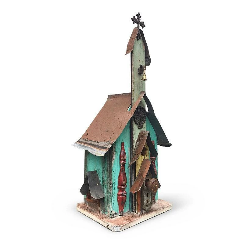 Large Church Birdhouses- 3 Colors 3 Large Church Birdhouses- 3 Colors - Image 3