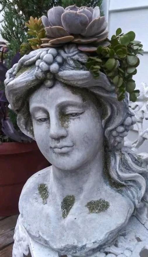 Large Lady Head Planter 6 Large Lady Head Planter - Image 6