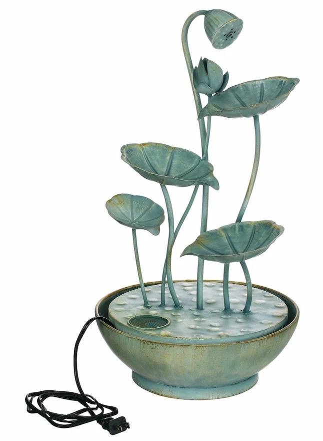 Lily Pad Hummingbird Bath Cascading Fountain 3 Lily Pad Hummingbird Bath Cascading Fountain - Image 3