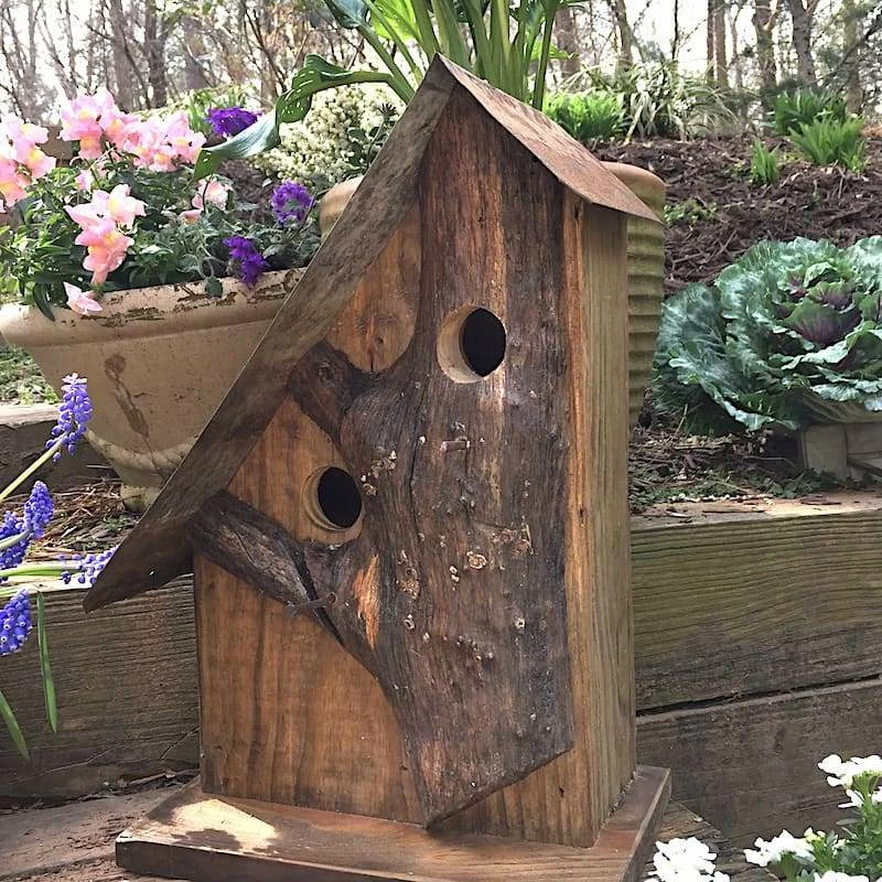 Rustic Log Front Birdhouses- 2 Sizes 7 Rustic Log Front Birdhouses- 2 Sizes - Image 7
