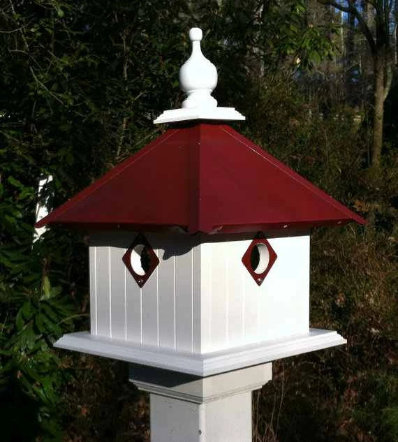 Merlot 2-Nest Birdhouse In Vinyl/PVC 1 Merlot 2-Nest Birdhouse In Vinyl/PVC