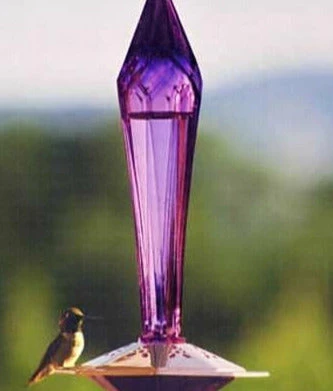 Faceted Glass Hummingbird Feeder 2 Faceted Glass Hummingbird Feeder - Image 2