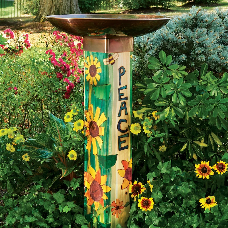 Peace Pedestal Bird Bath- Retired Design 3 Peace Pedestal Bird Bath- Retired Design - Image 3