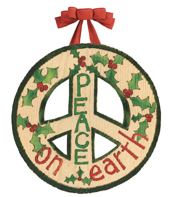 Peace On Earth Door Hanger- Vinyl/PVC 1 Peace On Earth Door Hanger- Vinyl/PVC