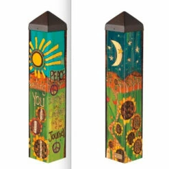 20" Vinyl Art Poles - 7 Designs 25 20" Vinyl Art Poles - 7 Designs -US Poultry Sales Store Peaceful Journey Art Pole