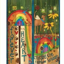 20" Vinyl Art Poles - 7 Designs 28 20" Vinyl Art Poles - 7 Designs -US Poultry Sales Store Rainbow Bridge Dog Art Pole Detail