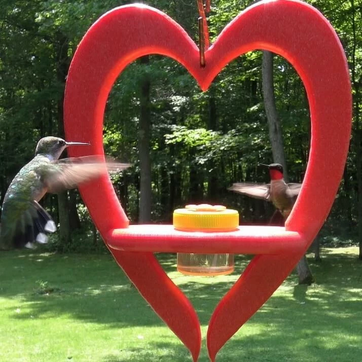 Recycled Heart Hummingbird Feeder 1 Recycled Heart Hummingbird Feeder