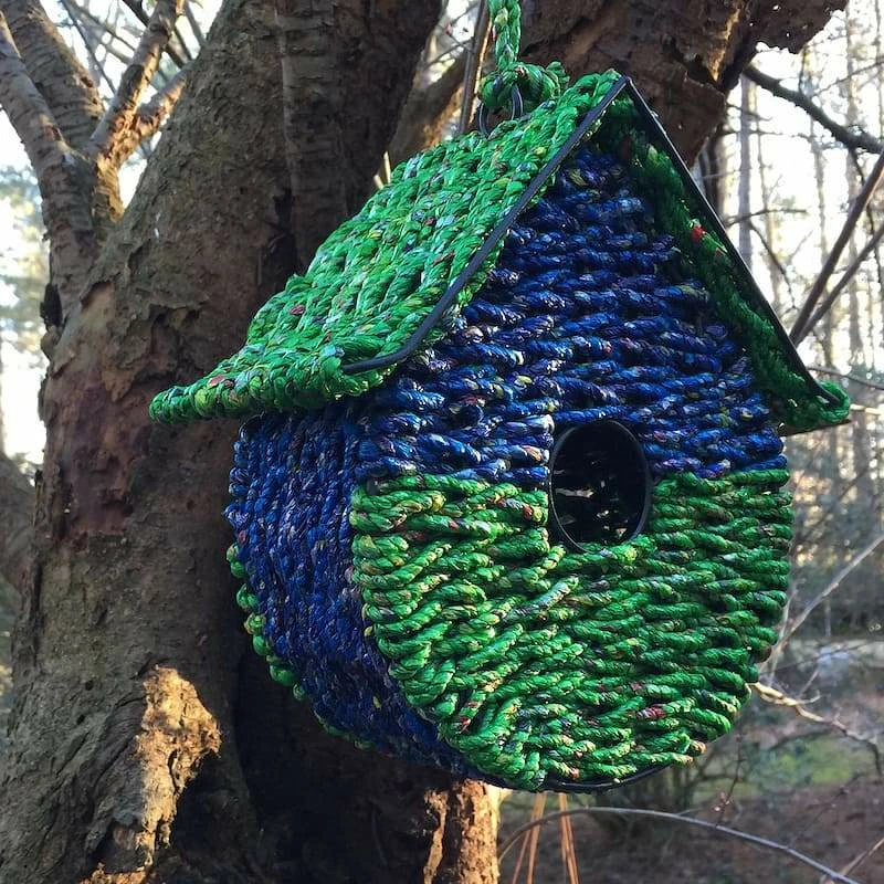 Recycled Woven Handmade Birdhouse 1 Recycled Woven Handmade Birdhouse