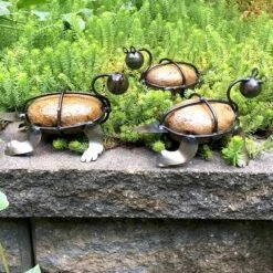 Rock Turtle Garden Sculptures Set/3
