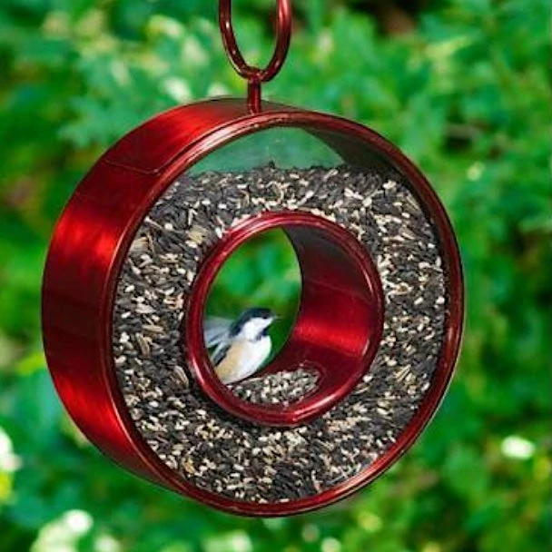 Ruby Circle Fly-Thru Bird Feeder 1 Ruby Circle Fly-Thru Bird Feeder