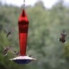 Faceted Glass Hummingbird Feeder