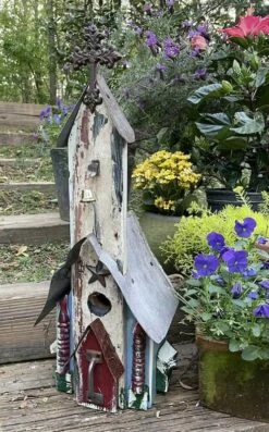 Rustic Church Birdhouses- Medium 13 Rustic Church Birdhouses- Medium -US Poultry Sales Store Rustic Church Birdhouse 10