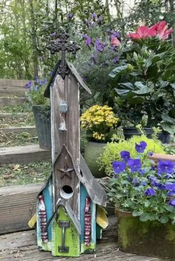 Rustic Church Birdhouses- Medium 20 Rustic Church Birdhouses- Medium -US Poultry Sales Store Rustic Church Birdhouse 7