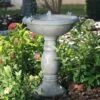 Country Gardens Tall Solar Fountain Birdbath