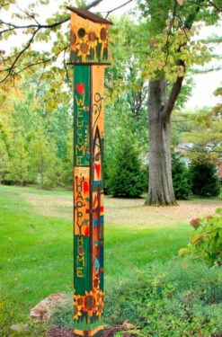 Birdhouse Art Poles 6 Ft. Post 12 Birdhouse Art Poles 6 Ft. Post -US Poultry Sales Store Sing Out Loud Birdhouse Pole