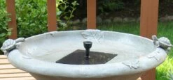 Country Gardens Tall Solar Fountain Birdbath -US Poultry Sales Store Solar Bird Bath Detail