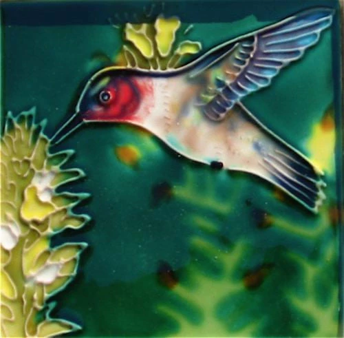 Ceramic Art Tile-Hummingbird 4x4 1 Ceramic Art Tile-Hummingbird 4x4