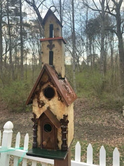 Tall Vintage Church Birdhouse -US Poultry Sales Store Tall Church Birdhouse Handmade