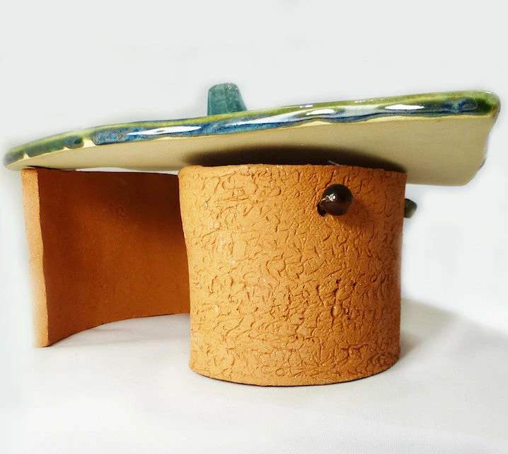 Stoneware Leaf Toad House 2 Stoneware Leaf Toad House - Image 2