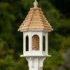 Gazebo Bird Feeder-Vinyl With Cypress Roof 10x28