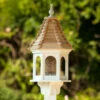 Gazebo Bird Feeder-Vinyl With Cypress Roof 12x28