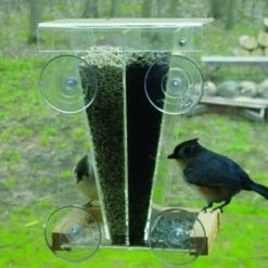 Window Bird Feeder-Double Seed Bins