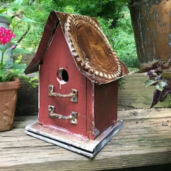 Barn Wood & Tin Rustic Birdhouses 29 Barn Wood & Tin Rustic Birdhouses -US Poultry Sales Store barn wood birdhouse red