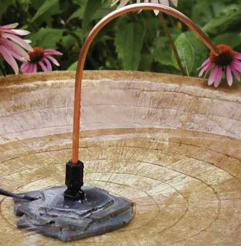 Bird Bath Dripper With Rock Or Pebble Base 1 Bird Bath Dripper With Rock Or Pebble Base