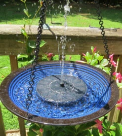 Solar Bird Bath With Stand -US Poultry Sales Store blue ceramic solar bird bath 8c71c4ec 91e8 4be7 9646 6baae3ee43be