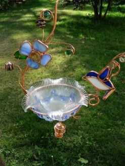 Hanging Dish Feeder/Mini Bath Stained Glass 9 Hanging Dish Feeder/Mini Bath Stained Glass -US Poultry Sales Store bluebird1 693bc267 38c9 467c 9699 bd4037d45e46