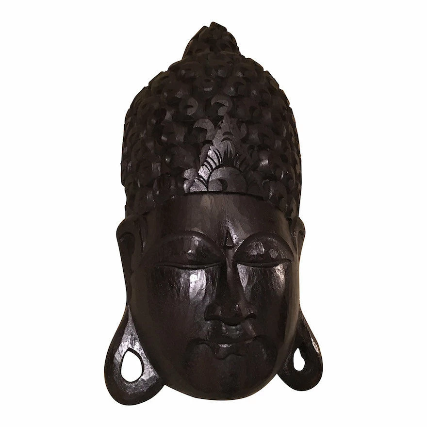 Wooden Buddha Face Wall Decor 3 Wooden Buddha Face Wall Decor - Image 3
