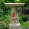 Cardinal Bird Bath With Locking Top
