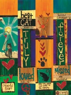 20" Vinyl Art Poles - 7 Designs 33 20" Vinyl Art Poles - 7 Designs -US Poultry Sales Store cat memorial art pole detail