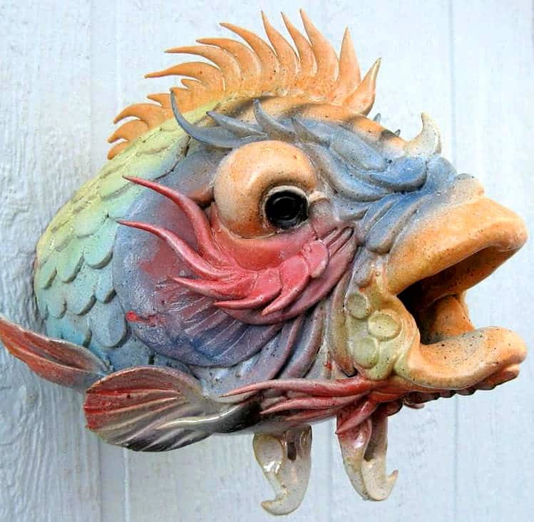 Ceramic Fish Birdhouse 1 Ceramic Fish Birdhouse