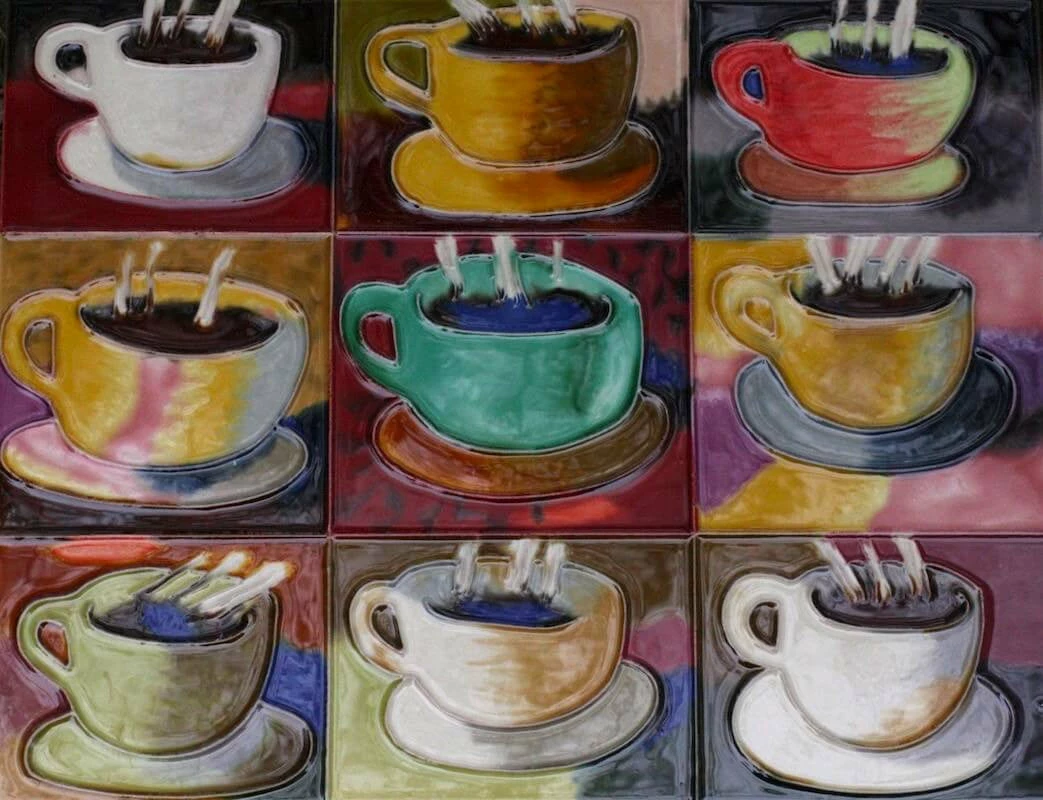 Coffee Cup Decorative Tile 11x14 1 Coffee Cup Decorative Tile 11x14