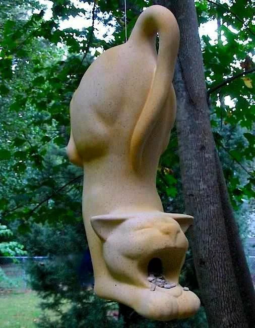 Kool Cat Stoneware Bird Feeder 1 Kool Cat Stoneware Bird Feeder