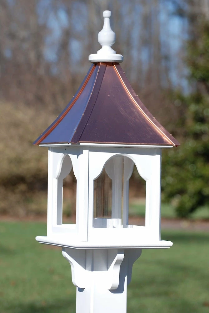 Copper Roof Bird Feeder - Square 28x10 2 Copper Roof Bird Feeder - Square 28x10 - Image 2