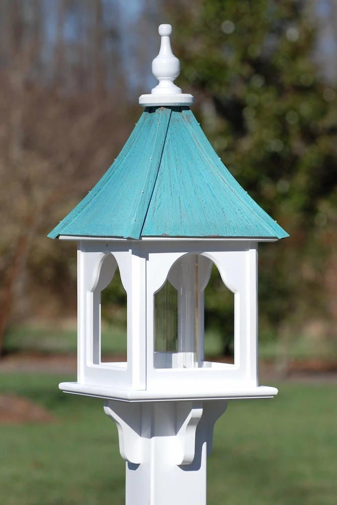 Copper Roof Bird Feeder - Square 28x10 1 Copper Roof Bird Feeder - Square 28x10