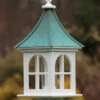 Copper Roof Bird Feeder Arch Window - 28x12