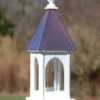 Copper Roof Bird Feeder Post-Mount - 28x8