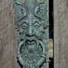 Green Man Cast Door Knocker-Gate Keeper