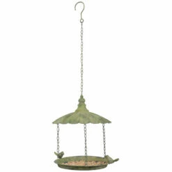 ESSCHERT DESIGN Antique Hanging Tray Bird Feeder 5 ESSCHERT DESIGN Antique Hanging Tray Bird Feeder -US Poultry Sales Store hanging tray feeder Detail