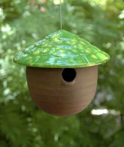 Ceramic Gourd Birdhouse 9 Ceramic Gourd Birdhouse -US Poultry Sales Store jj lemon lime