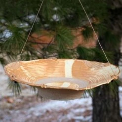Large Stoneware Hanging Bird Bath 5 Large Stoneware Hanging Bird Bath -US Poultry Sales Store large handmade hanging bird bath