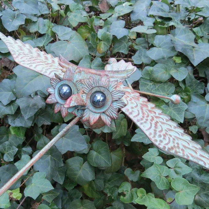 Floating Owl Kinetic Garden Stake 1 Floating Owl Kinetic Garden Stake