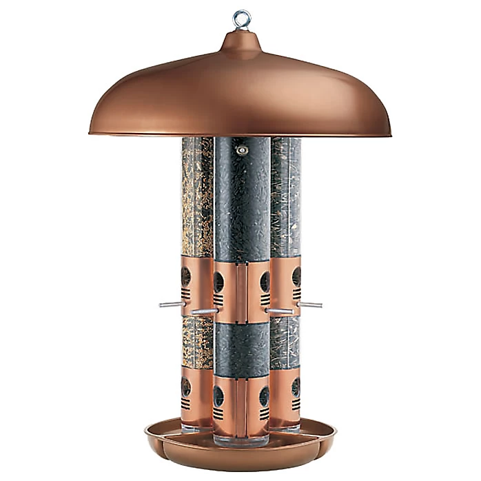 OPUS Large Capacity Triple Tube Bird Feeder W/ Copper Ports 2 OPUS Large Capacity Triple Tube Bird Feeder W/ Copper Ports - Image 2