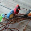 Wood Birds-Handcrafted Set/4