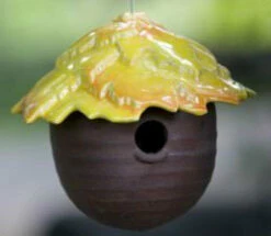 Gourd Bird Feeder 11 Gourd Bird Feeder -US Poultry Sales Store yellow leaf detail